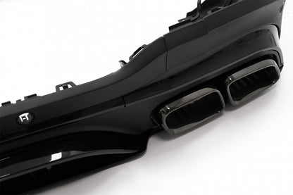 Rear Diffuser GLC63 Night Package Design with Black Exhaust Tips for Mercedes GLC SUV X253 Facelift (2020–Up)