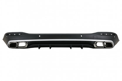 Rear Diffuser GLE63 Design with Silver Exhaust Tips for Mercedes GLE W167 SUV (2019–Up)