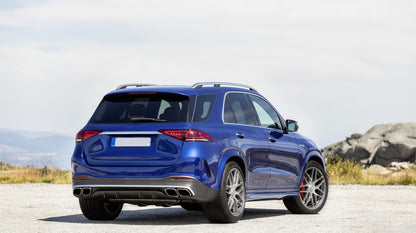 Rear Diffuser GLE63 Design with Silver Exhaust Tips for Mercedes GLE W167 SUV (2019–Up)