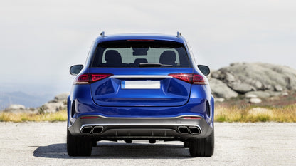 Rear Diffuser GLE63 Design with Silver Exhaust Tips for Mercedes GLE W167 SUV (2019–Up)