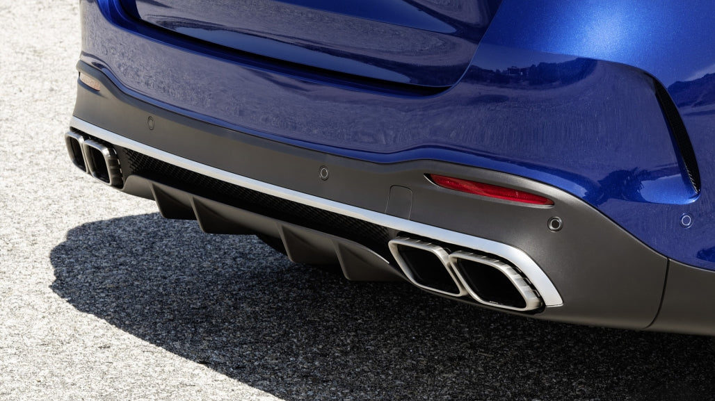 Rear Diffuser GLE63 Design with Silver Exhaust Tips for Mercedes GLE W167 SUV (2019–Up)