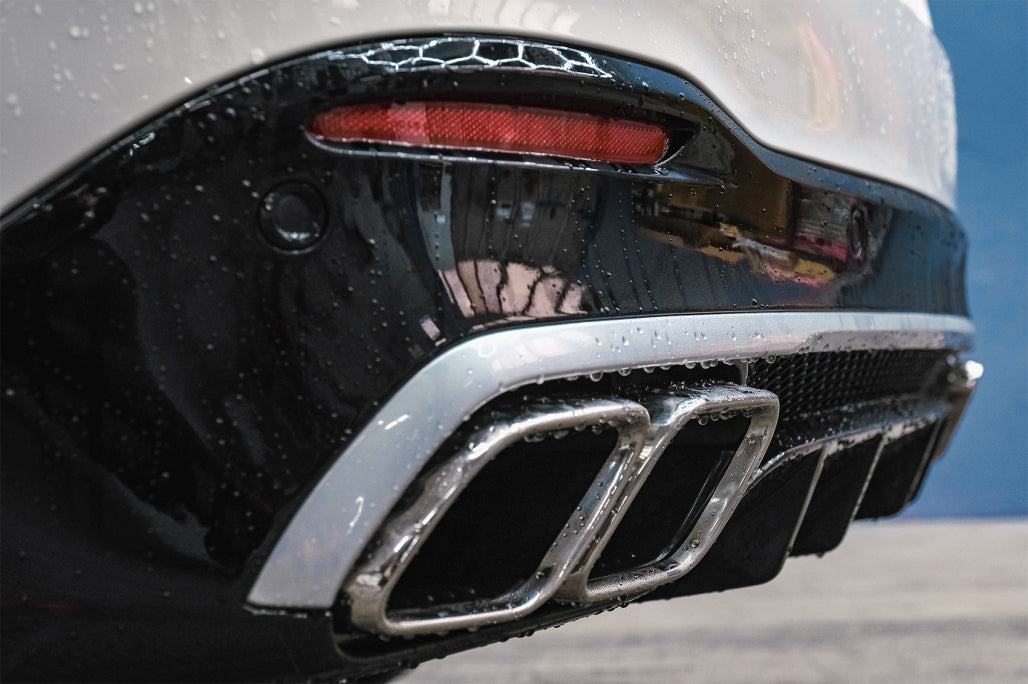 Rear Diffuser GLE63 Design with Silver Exhaust Tips for Mercedes GLE W167 SUV (2019–Up)