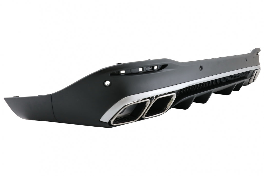 Rear Diffuser GLE63 Design with Silver Exhaust Tips for Mercedes GLE W167 SUV (2019–Up)