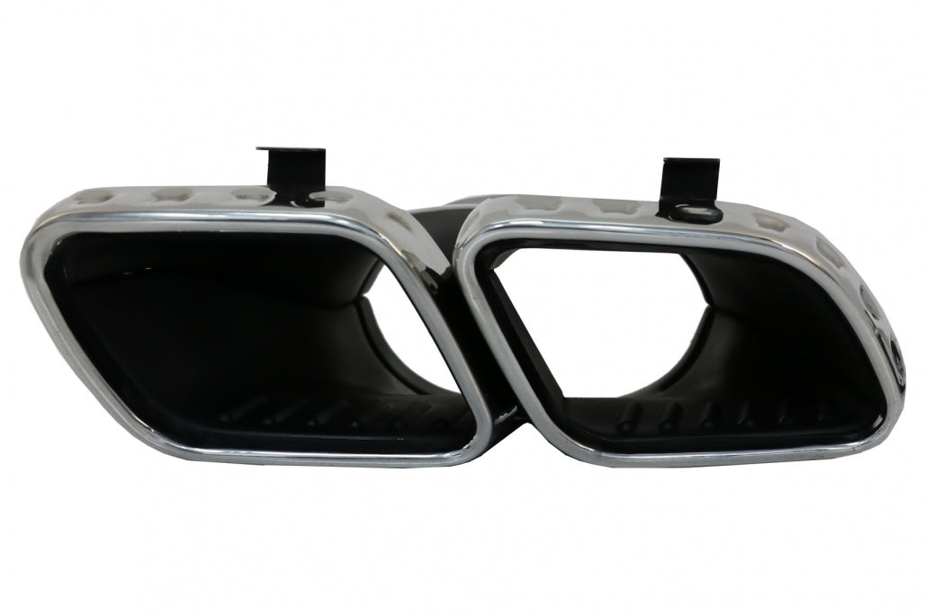 Rear Diffuser GLE63 Design with Silver Exhaust Tips for Mercedes GLE W167 SUV (2019–Up)