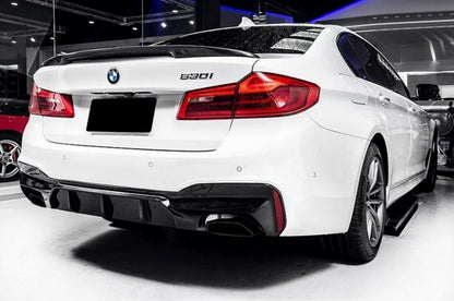 Rear Diffuser M5 Design with Black Exhaust Tips for BMW 5 Series G30 G31 (2017–Up) M-Tech