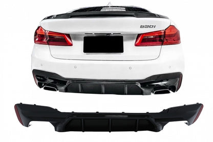 Rear Diffuser M5 Style Piano Black for BMW 5 Series G30 G31 (2017–Up) M-Tech