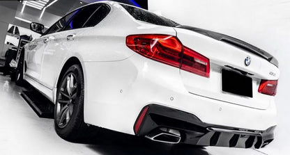 Rear Diffuser M5 Style Piano Black for BMW 5 Series G30 G31 (2017–Up) M-Tech