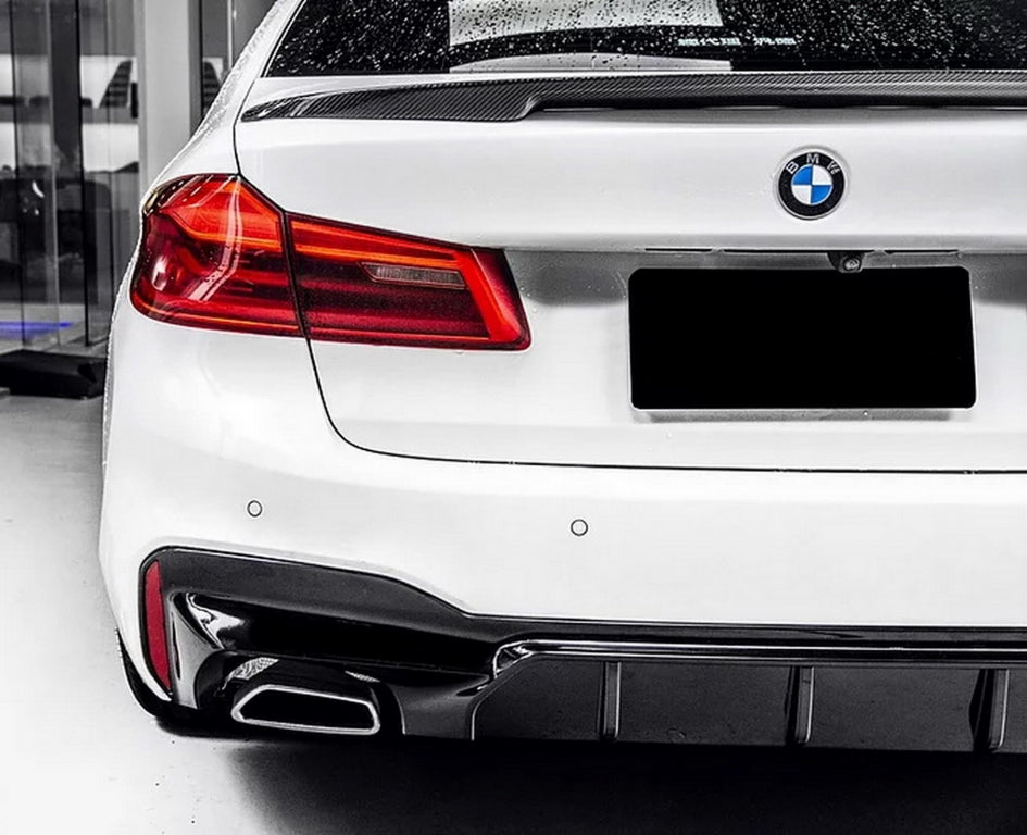 Rear Diffuser M5 Style Piano Black for BMW 5 Series G30 G31 (2017–Up) M-Tech