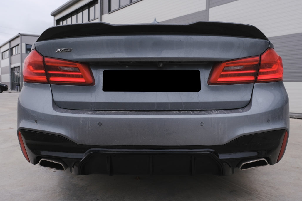 Rear Diffuser M5 Style Piano Black for BMW 5 Series G30 G31 (2017–Up) M-Tech