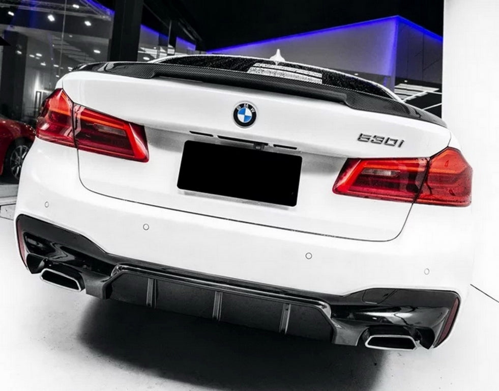 Rear Diffuser M5 Style Piano Black for BMW 5 Series G30 G31 (2017–Up) M-Tech
