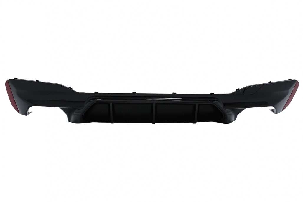 Rear Diffuser M5 Style Piano Black with Black Exhaust Tips for BMW 5 Series G30 G31 (2017–2020) M-Tech