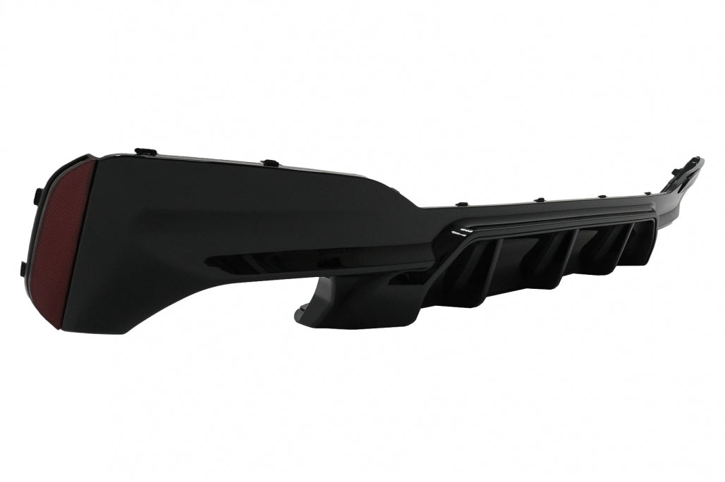 Rear Diffuser M5 Style Piano Black with Black Exhaust Tips for BMW 5 Series G30 G31 (2017–2020) M-Tech