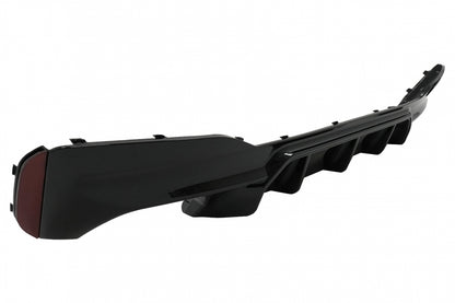 Rear Diffuser M5 Style Piano Black with Black Exhaust Tips for BMW 5 Series G30 G31 (2017–2020) M-Tech