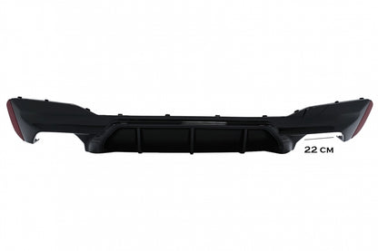 Rear Diffuser M5 Style Piano Black with Black Exhaust Tips for BMW 5 Series G30 G31 (2017–2020) M-Tech