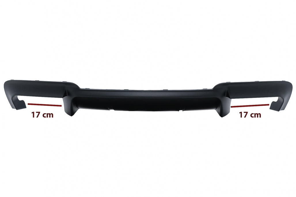 Rear Diffuser M Design Double Outlet Black for BMW 5 Series F10 F11 (2011–2017)
