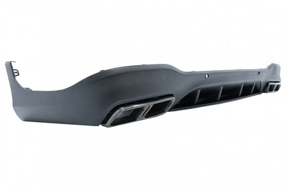 Rear Diffuser Night Package Design with Black Exhaust Tips for Mercedes GLC SUV X253 (2015–07.2019)