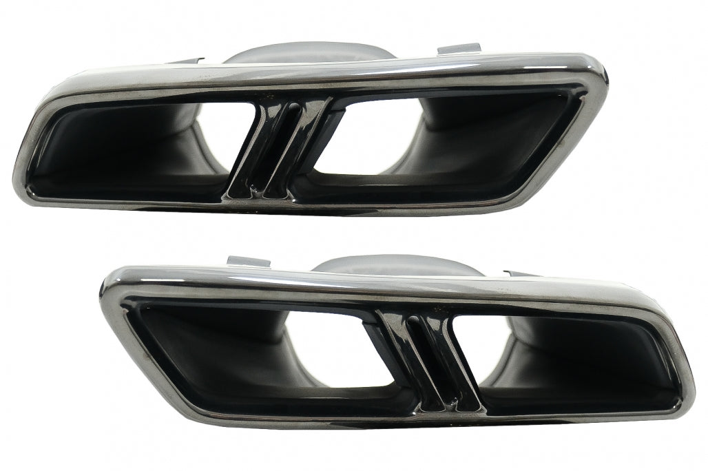 Rear Diffuser Night Package Design with Black Exhaust Tips for Mercedes GLC SUV X253 (2015–07.2019)