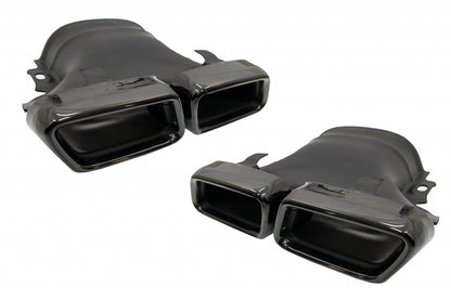 Rear Diffuser with Black Exhaust Tips E63 Design for Mercedes E-Class W213 AMG Line (2016–2019)