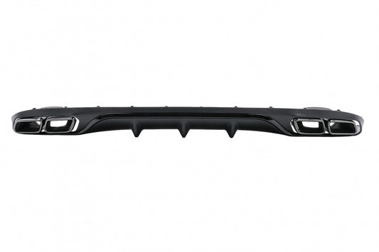 Rear Diffuser with Black Exhaust Tips E63 Design for Mercedes E-Class W213 S213 Standard (2016–2020)