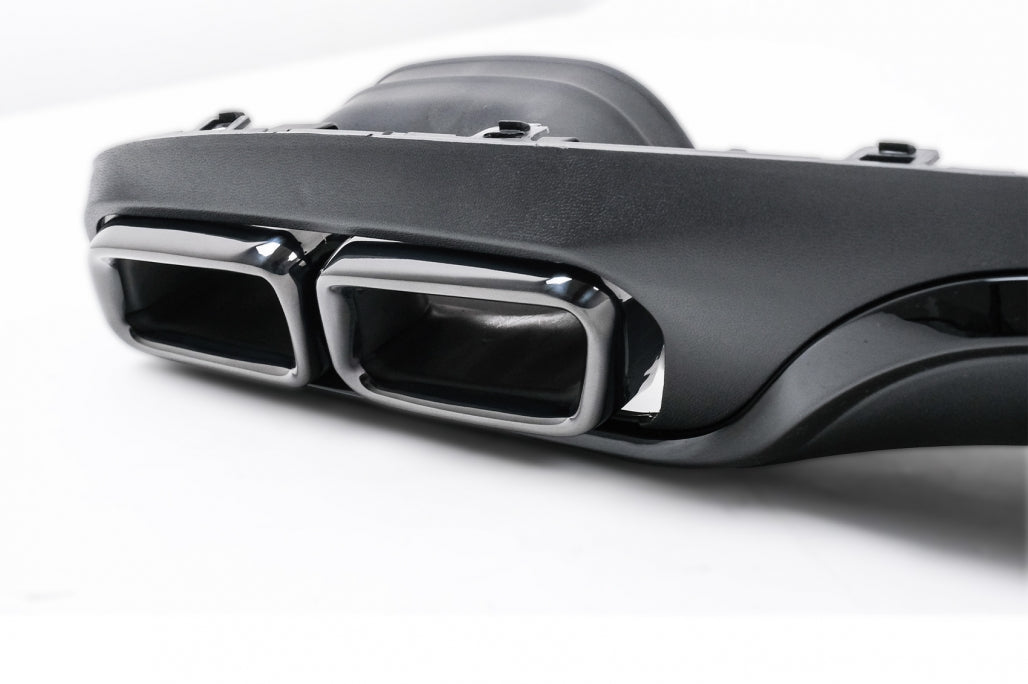 Rear Diffuser with Black Exhaust Tips E63 Design for Mercedes E-Class W213 S213 Standard (2016–2020)