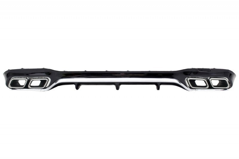 Rear Diffuser with Chrome Exhaust Tips E63 Design for Mercedes E-Class W213 AMG Line (2016–2019)
