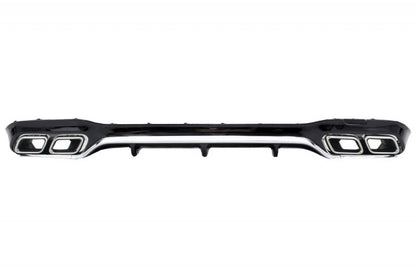 Rear Diffuser with Chrome Exhaust Tips E63 Design for Mercedes E-Class W213 AMG Line (2016–2019)
