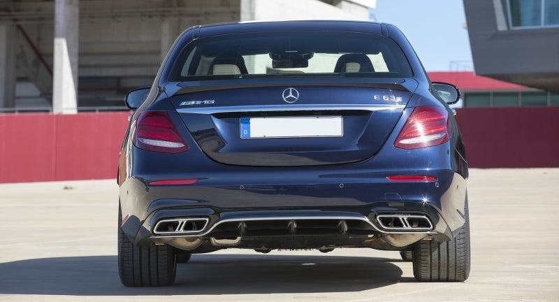Rear Diffuser with Chrome Exhaust Tips E63 Design for Mercedes E-Class W213 AMG Line (2016–2019)