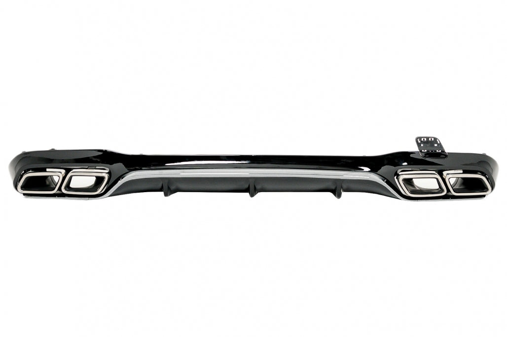 Rear Diffuser with Chrome Exhaust Tips E63 Design for Mercedes E-Class W213 Sport Line (2016–2019)