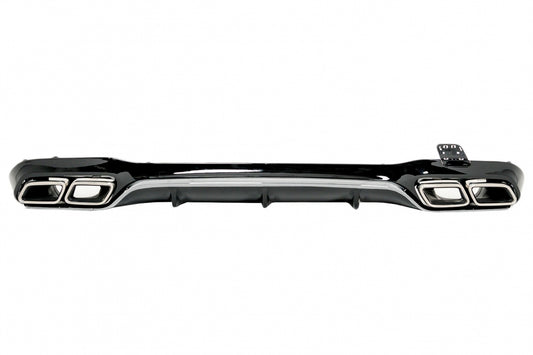 Rear Diffuser with Chrome Exhaust Tips E63 Design for Mercedes E-Class W213 Sport Line (2016–2019)
