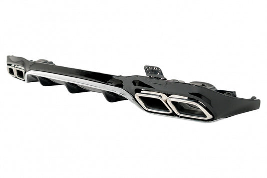 Rear Diffuser with Chrome Exhaust Tips E63 Design for Mercedes E-Class W213 Sport Line (2016–2019)