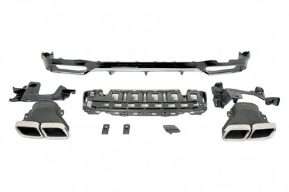 Rear Diffuser with Chrome Exhaust Tips E63 Design for Mercedes E-Class W213 Sport Line (2016–2019)