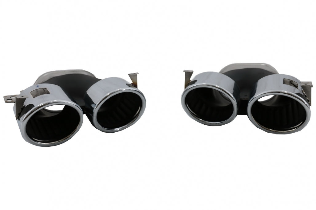 Rear Diffuser with Chrome Exhaust Tips and Mirror Covers for Mercedes A-Class W177 Hatchback (2018–2022)