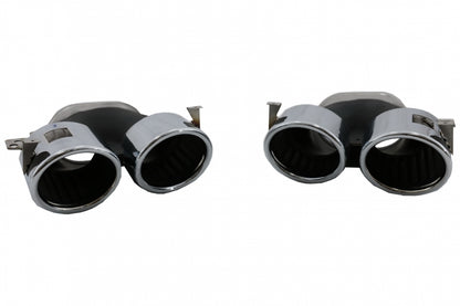 Rear Diffuser with Chrome Exhaust Tips and Mirror Covers for Mercedes A-Class W177 Hatchback (2018–2022)