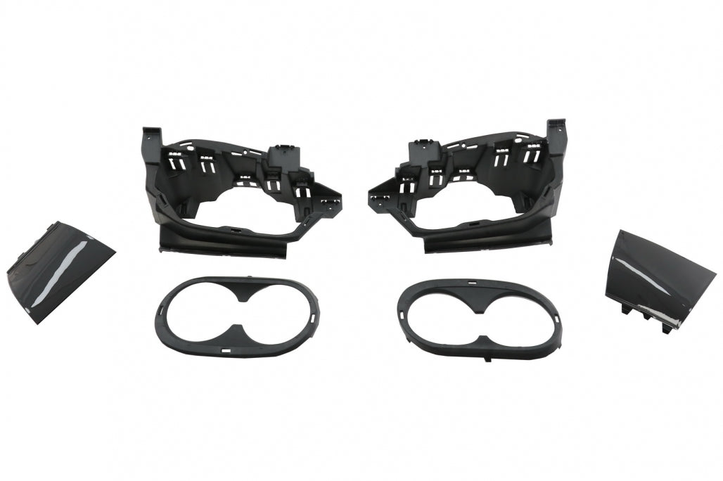 Rear Diffuser with Chrome Exhaust Tips and Mirror Covers for Mercedes A-Class W177 Hatchback (2018–2022)