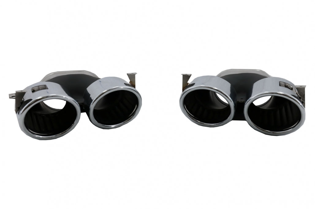 Rear Diffuser with Chrome Exhaust Tips for Mercedes A-Class V177 Sedan (2018–Up)