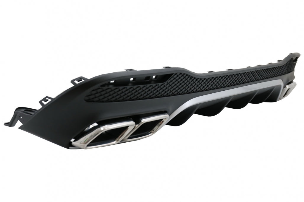 Rear Diffuser with Exhaust Muffler Tips for Mercedes GLE W166 SUV Sport Line (2015–2018)