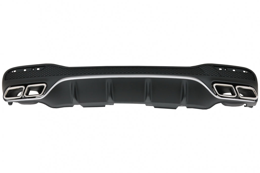 Rear Diffuser with Exhaust Muffler Tips for Mercedes GLE W166 SUV Sport Line (2015–2018)