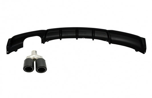 Rear Diffuser with Exhaust Tip M Design Matte Carbon Look for BMW 3 Series F30 F31 (2011–Up)