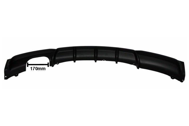 Rear Diffuser with Exhaust Tip M Design Matte Carbon Look for BMW 3 Series F30 F31 (2011–Up)