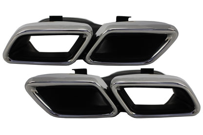 Rear Diffuser with Exhaust Tips C63 Design for Mercedes C-Class C205 A205 (2014–2019)