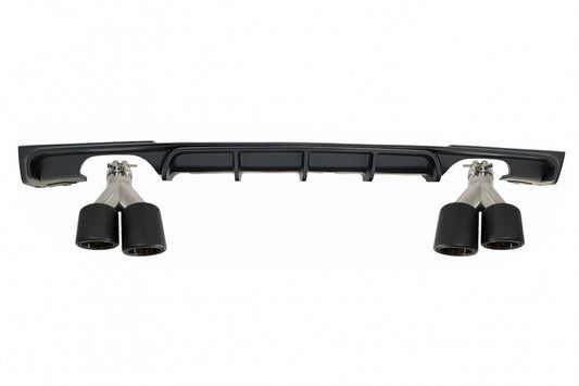 Rear Diffuser with Exhaust Tips Twin Double Outlet M Design for BMW 3 Series F30 F31 (2011–Up)