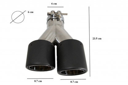 Rear Diffuser with Exhaust Tips Twin Double Outlet M Design for BMW 3 Series F30 F31 (2011–Up)