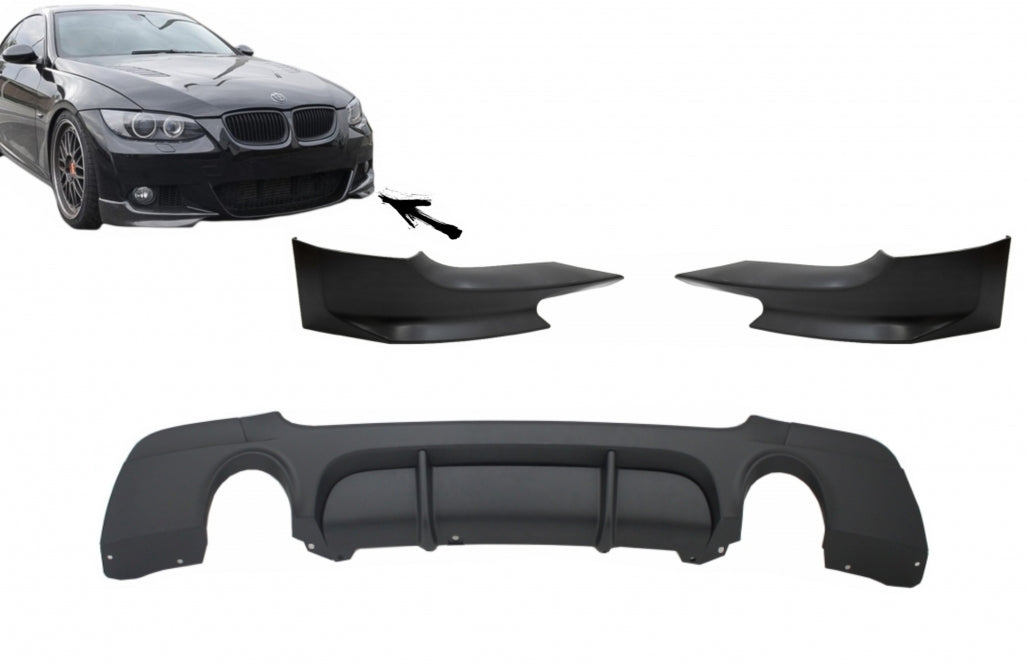 Rear Diffuser with Front Splitters for BMW 3 Series E92 Coupe (2006–2010) M Performance Twin Outlet