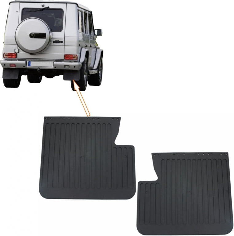 Rear Mud Flaps Black for Mercedes G-Class W463 W461 (1989–2017)