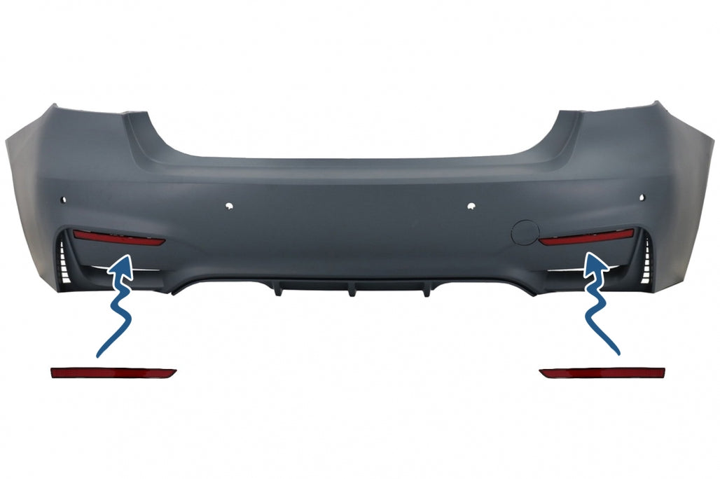 Rear Reflectors Red for BMW 3 Series F30 M3 Sport Bumper (2011–2019)
