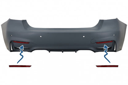 Rear Reflectors Red for BMW 3 Series F30 M3 Sport Bumper (2011–2019)