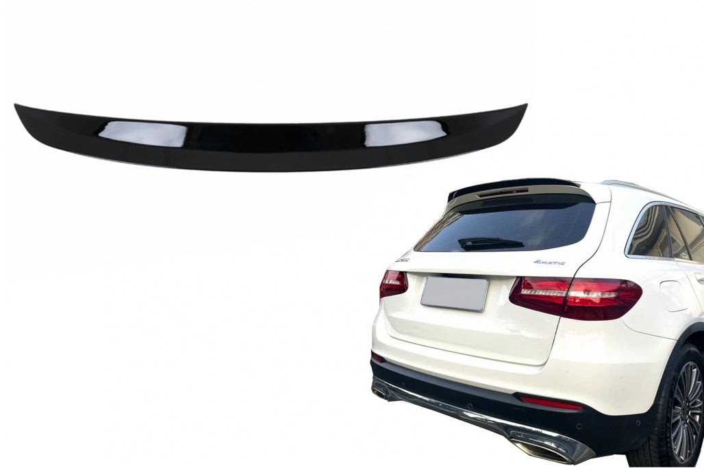 Rear Roof Spoiler Wing Add-On Piano Black for Mercedes GLC X253 SUV (2015–2021)