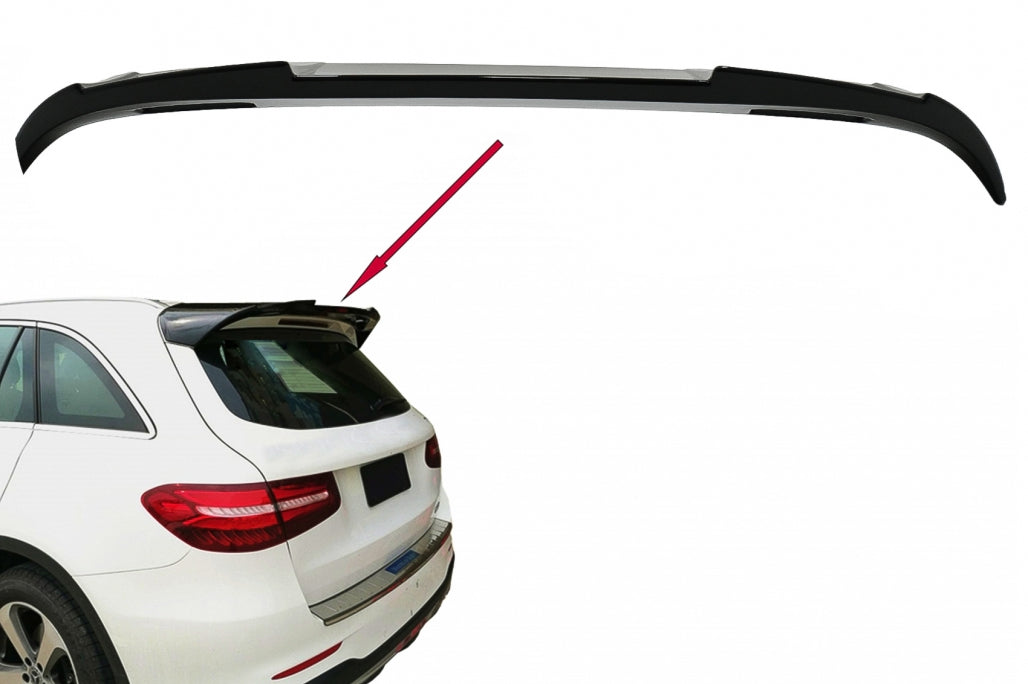 Rear Roof Spoiler Wing Add-On Piano Black for Mercedes GLC X253 SUV (2015–Up)