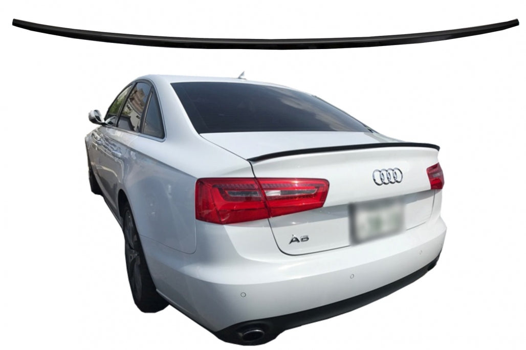 Rear Trunk Spoiler Piano Black for Audi A6 C7 4G Sedan (2011–2018)
