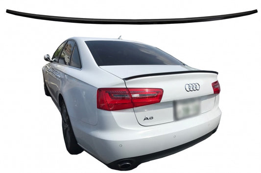 Rear Trunk Spoiler Piano Black for Audi A6 C7 4G Sedan (2011–2018)